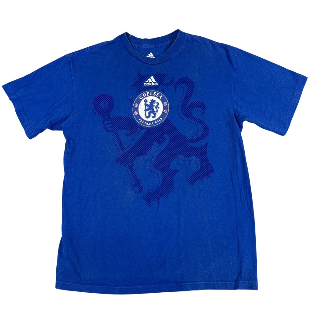 Adidas Chelsea Football Club Blue Graphic T-Shirt Mens Large Soccer EPL